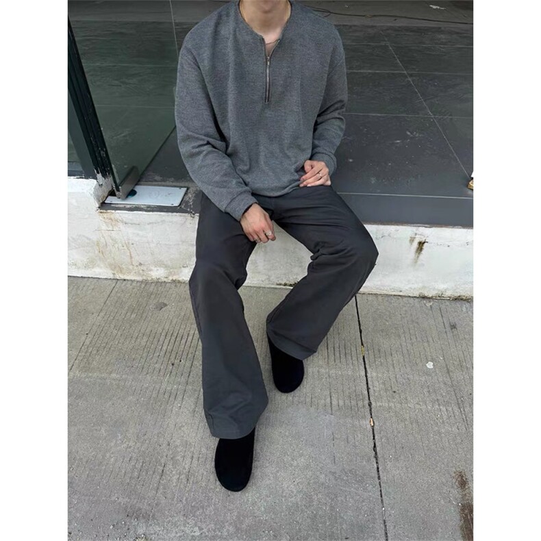 高质量美式纯色水洗弯刀微喇工装裤ZK0272-P55,男装牛仔裤,星座313A(原308A-2)