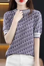 2025夏季新款清爽酥适棉质感短袖，女装T恤，忠诺羊绒