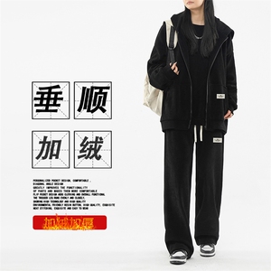 加绒加厚美式舒适休闲套装三件套SJT868-常规特批176加绒特批206图片