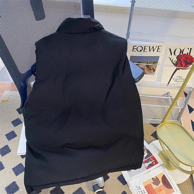 现货5W件冬季三防硬挺boxy短款立领棉衣马夹外套加厚马甲保暖棉服,男装棉衣,电商A486-1