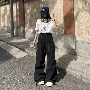 工装裤女小个子2026新款夏季薄款休闲阔腿裤宽松慵懒风YD9002-P75图片