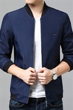 夹克男2023春季中青年休闲纯色外套棒球领爸爸装薄款上衣，男装夹克，电商B212（原钱塘6029）
