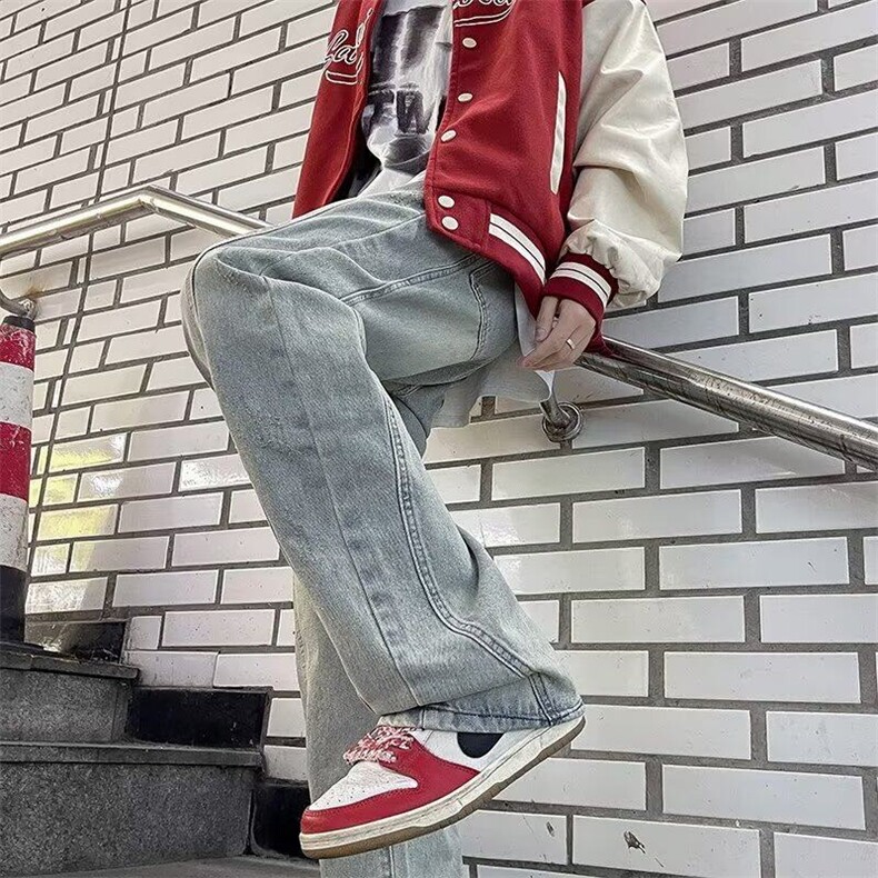 新款休闲裤长裤男美式百搭垂感宽松嘻哈运动裤KK339-P46,女装休闲裤,星座911-3