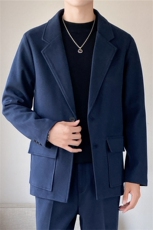ins休闲毛呢大衣西服男韩版潮流痞帅气上衣港风潮牌单西外套，男装西服，星座505-2（原电商A260-1)