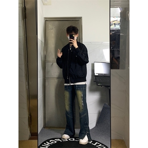 自家图，cleanfit牛仔裤男设计感小众秋冬裤子-KZA33-P65图片