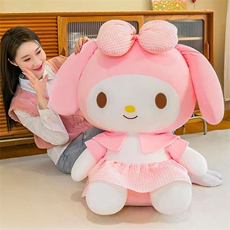 乐绒绒毛绒玩具 粉裙美乐乐