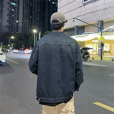 美式复古水洗立领牛仔外套男士A042P75，男装工装外套，星座1116-2