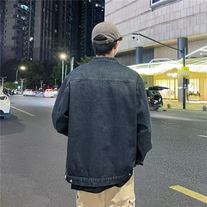 美式复古水洗立领牛仔外套男士 A042 P75图片