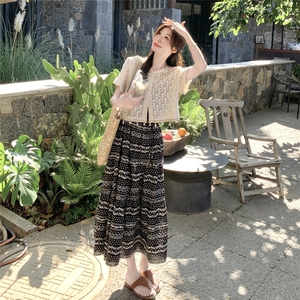 时尚套装女装上衣短款夏季吊带法式显瘦气质开衫蕾丝小香风小个子图片