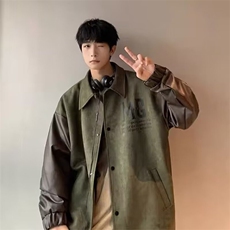 标准新款时尚ins男简约外穿青春流行纯色潮长袖潮流翻领夹克秋季，男装夹克，星座1210-1