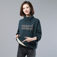 2022年秋季新款加绒加厚卫衣女长袖韩版宽松显瘦百搭上衣服打底衫，女装卫衣/绒衫，简韵佳