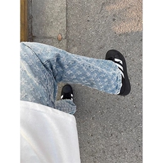 1506-1/K20771半松紧/P45蓝色满印提花牛仔裤男款巴黎风痞帅裤子，男装牛仔裤，星座1506-1