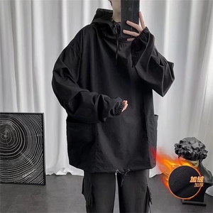 男秋冬加绒长袖连帽外套W843P45图片