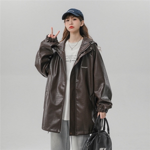 1中性连帽鳄鱼纹PU皮大码M-5XL情侣冲锋衣夹克男JK8744P90控128,可以自由搭配衣服的贴纸书图片
