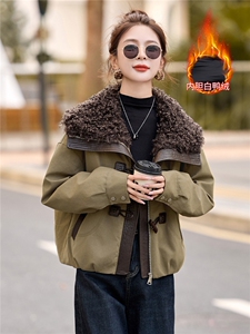 现货BAO款新增颜色2025冬季新款大毛领派克羽绒服女外套图片
