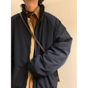 日系复古立领棉衣外套男秋冬季宽松潮牌休闲工装棉服 W6601-P82图片