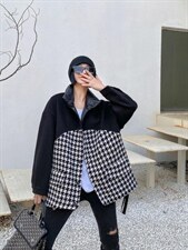 冬季新款千鸟格拼接羽绒外套，其它，储辰