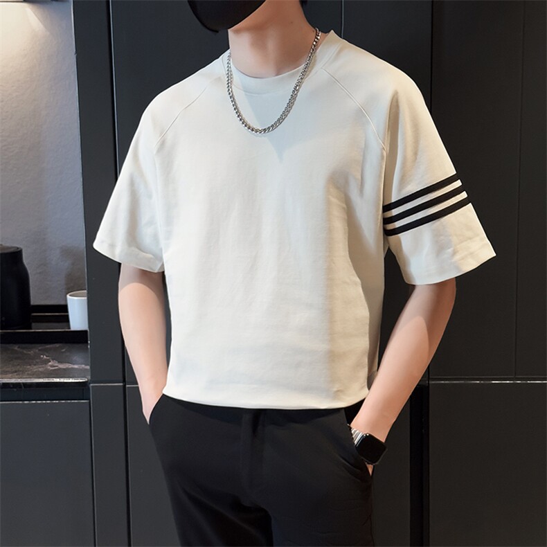 90117-P55夏季T恤男短袖半截袖重磅高品质上衣痞青年半袖,男装T恤,电商D327