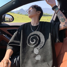 量大优供视频重磅麂皮绒短袖t恤男JT535-特p19，男装T恤，电商B371