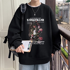 华夫格！2023春季新款男士潮牌圆领卫衣百搭长袖HWY05P30，男装卫衣，电商B220