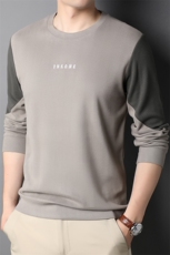 HPN790男式2023秋季服装新款长袖T恤青年圆领卫衣四季打底体恤P61，男装卫衣，电商B360