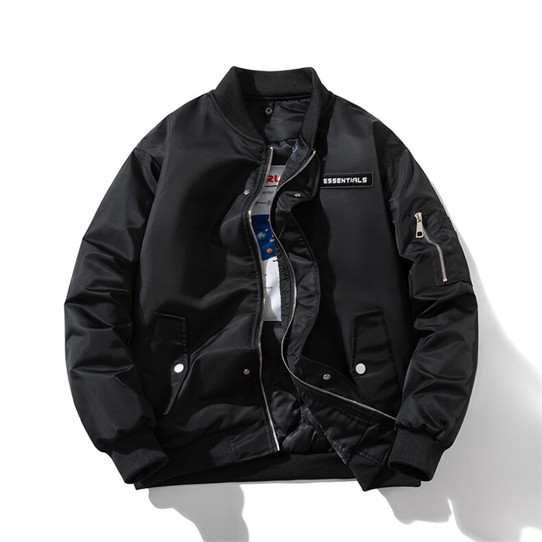 现货2色欧美街头酷炫棒球服飞行服夹克棉服外套,男装棉衣,电商A105