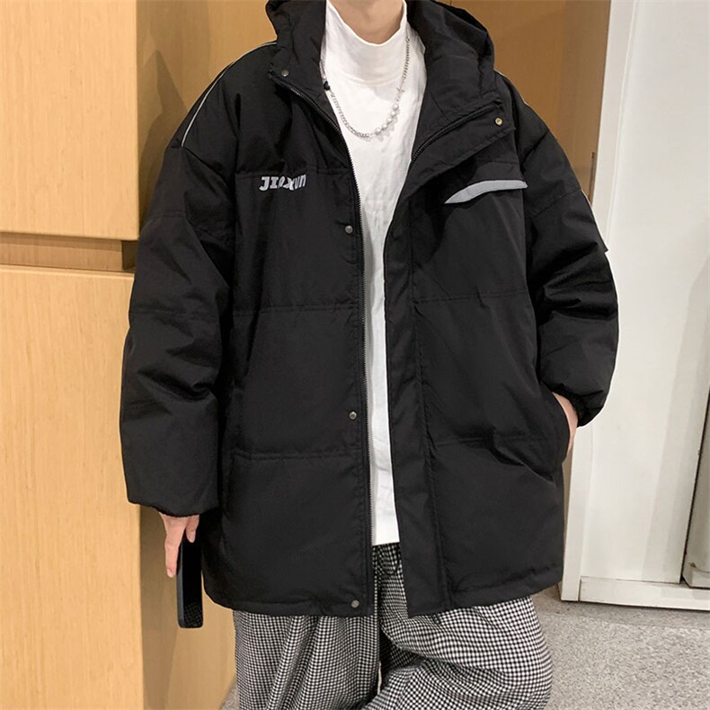港风ins羽绒服男女同款带帽字母印花白鸭绒Y5813-P190【特价】,男装羽绒服,电商A007