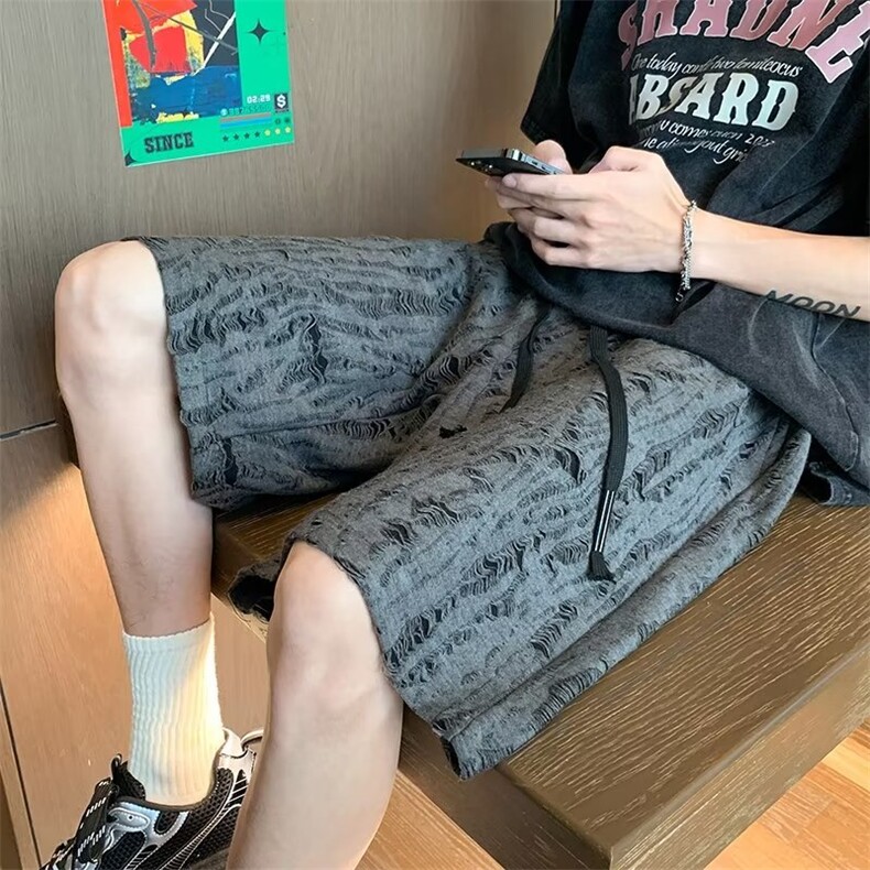 男日系新款ins潮流潮百搭休闲裤潮牌夏季青春流行简约直筒型,男装休闲裤,星座716-4