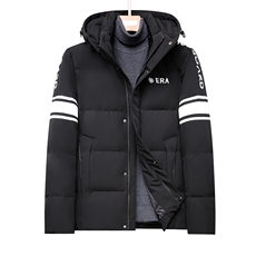 羽绒服男短款2023冬季新款休闲连帽外衣纯色男装外套GR69058-P305，男装羽绒服，电商B212（原钱塘6029）