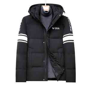 羽绒服男短款2023冬季新款休闲连帽外衣纯色男装外套GR69058-P305图片