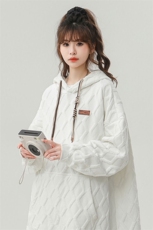 连帽立体菱形花纹卫衣女成分：98%聚酯纤维2%氨纶WY77047P75控98，男装卫衣，星座227-7