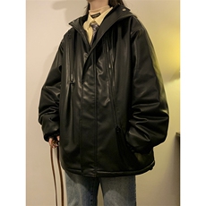 XZ213-GKMY8862-P128控148抖音品质直播供货中长款夹棉皮衣棉服，男装皮衣，星座213
