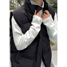 现货5W件冬季三防boxy短款立领棉衣马夹外套男女加厚马甲保暖棉服，男装棉衣，电商A486