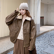 新款皮毛夹克棒球服外套AD901-P195K298，女装短外套，2B187