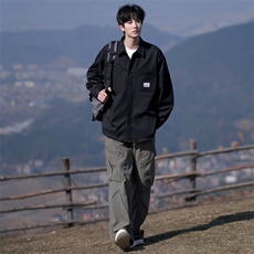25年春季长袖衬衫男牛仔外套衬衣宽松现货DS-C323-1-S580-特批50，男装衬衫，电商C323-1