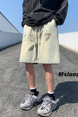 XZ616夏季新款水洗做旧牛仔直筒五分裤短裤TY820P45控58，男装牛仔裤，星座512A（原616）