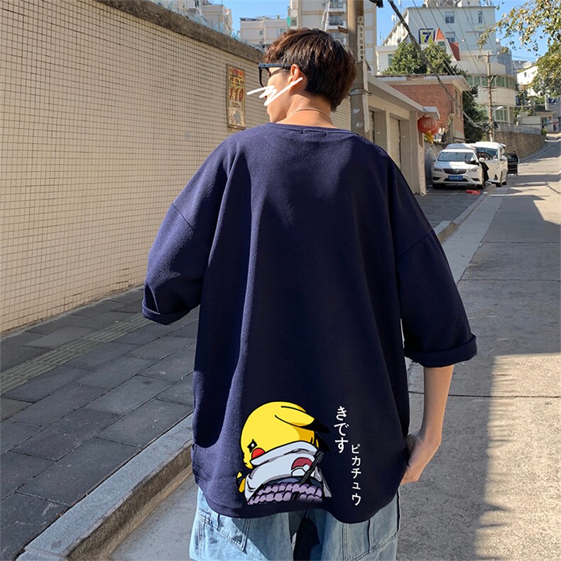 Q11036-P30春夏季七分袖t恤男大码五分袖男短袖中袖,男装T恤,电商A040
