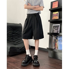 美式高街西装短裤男款夏季小众青少年宽松垂感韩版运动过膝五分裤，男装牛仔裤，星座1013