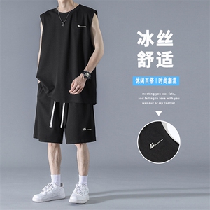 个性印花运动速干男夏季薄款套装潮流两件套TZ81-特批68109图片