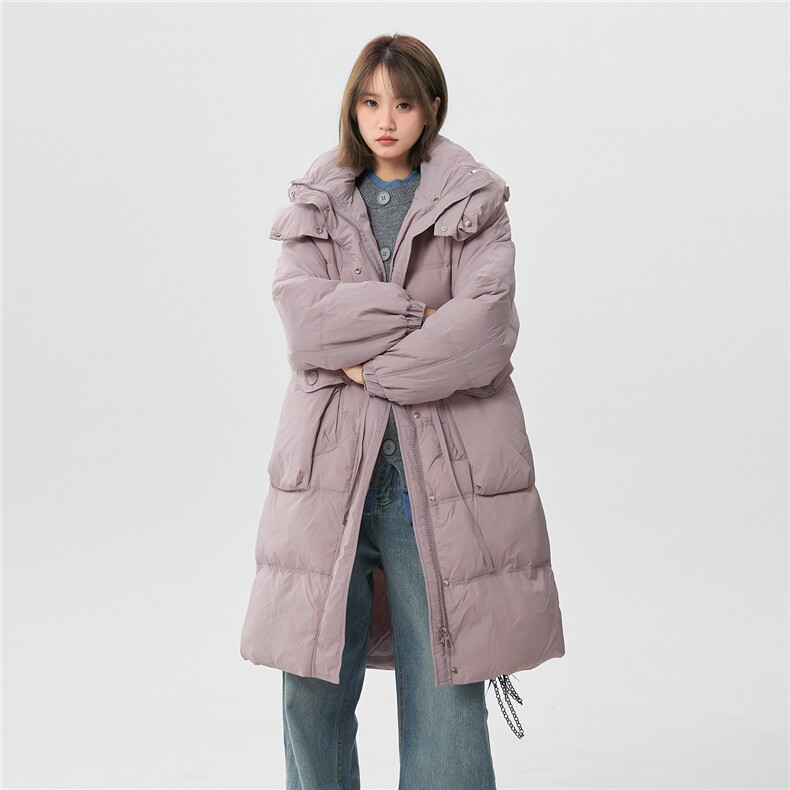 A337-Y003-P210 冬季中长款连帽白鸭绒羽绒服 控328图片