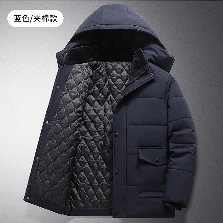 2025跨境冬季加绒加厚高端高品质带帽可脱卸棉衣中老年爸,男装棉衣,星座218-1（原230）