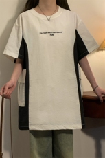 夏季新款男女同款短袖圆领拼色短袖XZ102B-1-T2553P40，男装T恤，星座102B-1