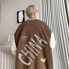 摇粒绒棒球服男大码开衫卫衣男夹克BF86208-P65，男装夹克，电商A040