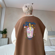 摇粒绒棒球服男大码开衫卫衣男夹克BF86332-P65，男装夹克，电商A040