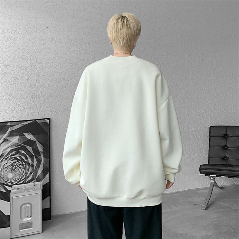 现货WY10089-P50华棉卫衣重磅360G阔版宽松大码情侣卫衣外套,男装卫衣,电商A059