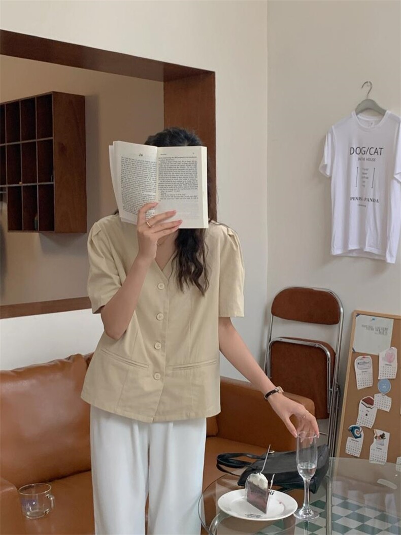 现货短袖西装上衣，女装西装，汐美