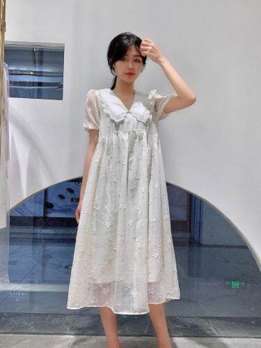 [现货]娃娃领长裙三个色，女装，嘉乐馨秀(4F)