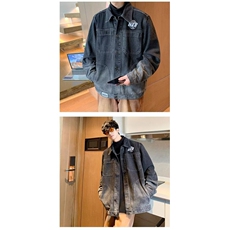 1506-1/JG111/P45时尚弹力牛仔外套春秋韩版百搭长袖薄款外套夹克，男装工装外套，星座1506-1