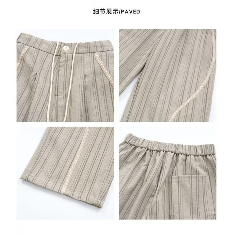 2026春秋季日系复古宽松纯色休闲裤男女生宽松BF风阔腿长裤子潮,男装休闲裤,星座601-1