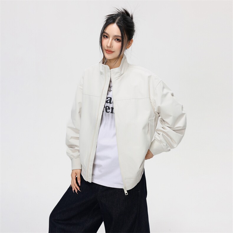 26春装新款美拉德立领飞行夹克boxy廓形休闲百搭外套上衣开衫外套,男装夹克,电商A443